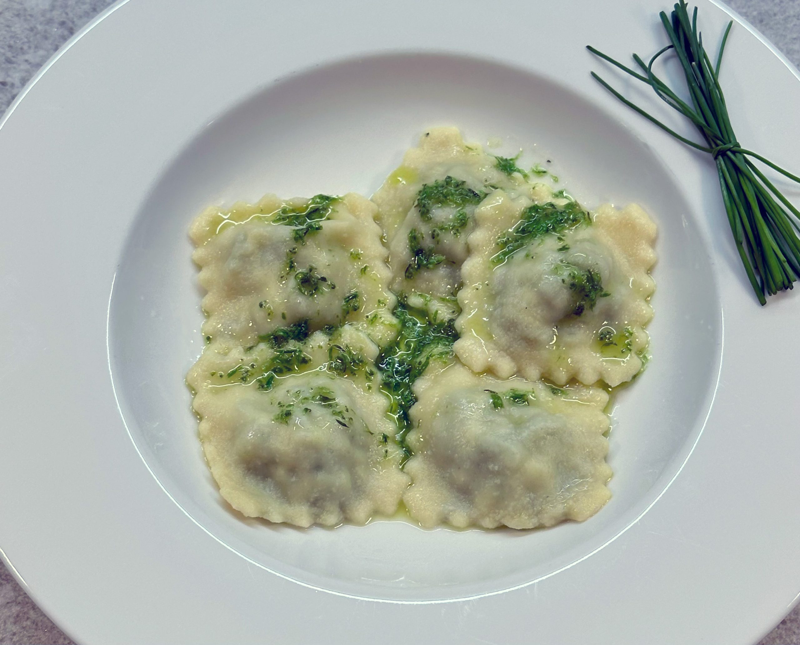 Small ravioli filled with prawns | Carlo Florence chef