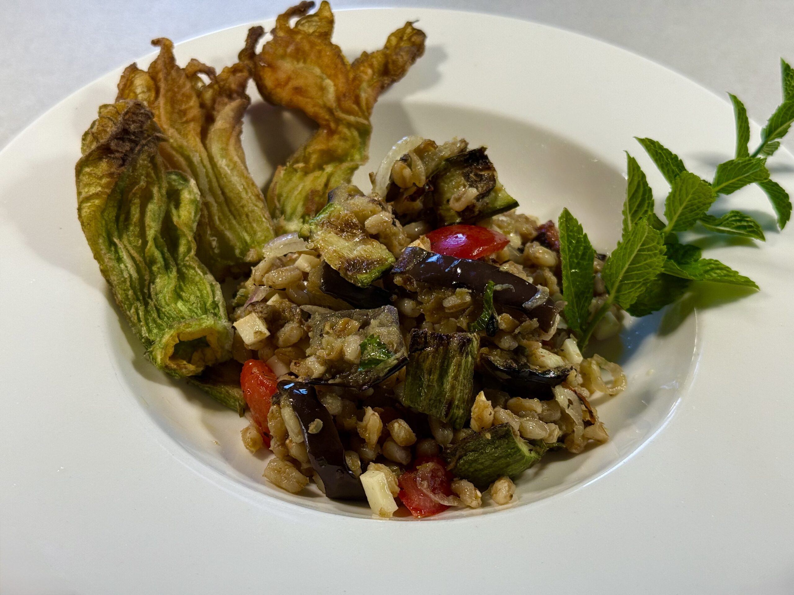Farro Salad with Grilled Vegetables | Carlo Florence chef
