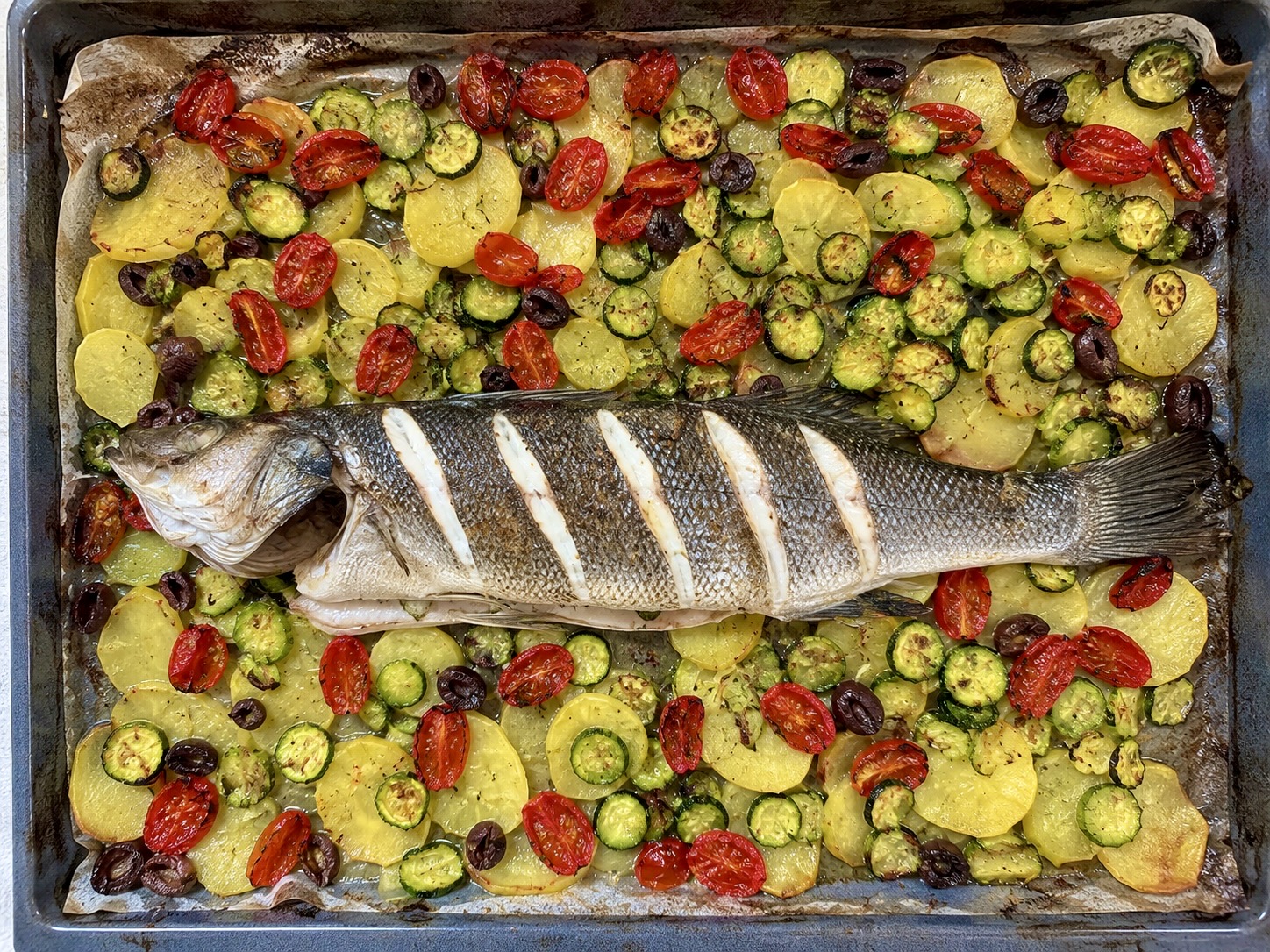 Island-style baked sea bass (Spigola all’isolana) | Carlo Florence chef